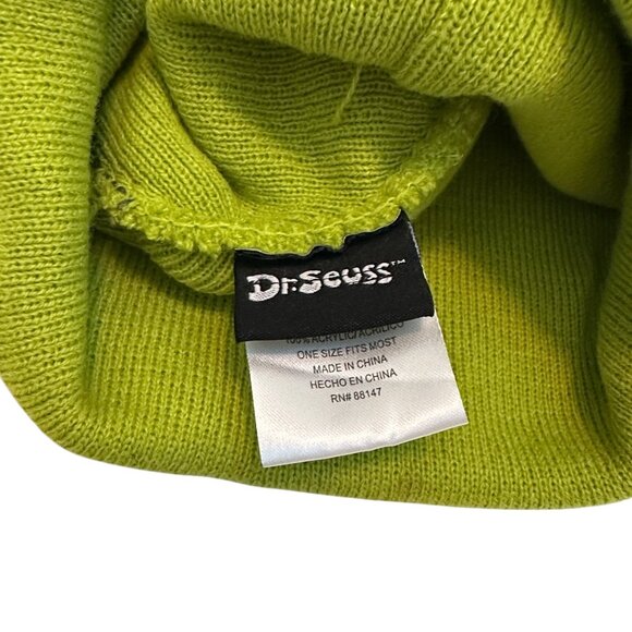 Green Grinch Dr. Seuss Beanie with Pom-Pom, Adult One Size - Picture 7 of 9